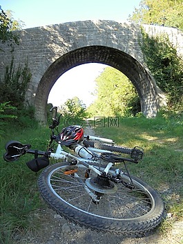自行車,橋,體育