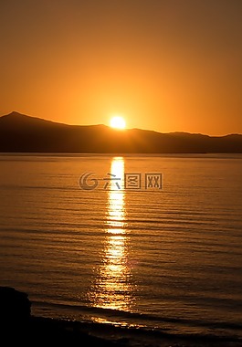 日出,海,埃