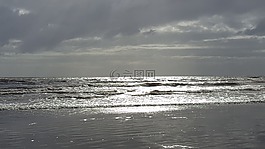 海灘,太陽(yáng),灰色