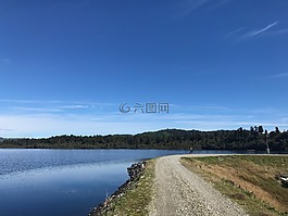 西海岸,水,自行車徑