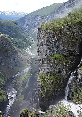 挪威,瀑布,venningfossen