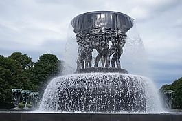 噴泉,viegeland公園,殼