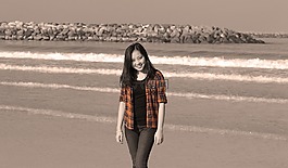 上午,海,夏天
