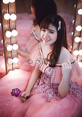 美丽,年轻,女孩