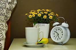 杯,床上,鮮花