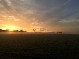 日出,公園,戶外