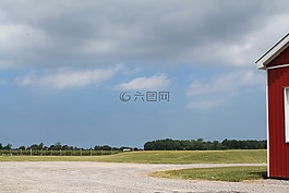 景觀,谷倉(cāng),藍(lán)色的天空