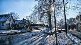 giethoorn,冬天,弗罗斯特