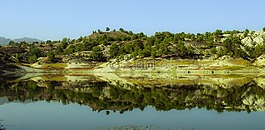 湖,景觀,山