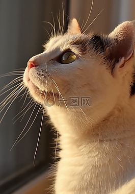 貓,白,動物