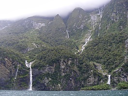 新西蘭,大瀑布,山