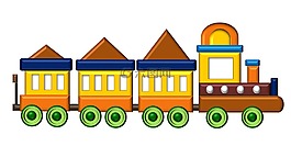 火車,多彩,卡通