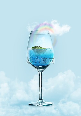 酒杯,玻璃,水