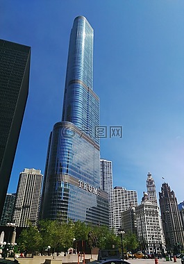 芝加哥,天际线,特朗普塔