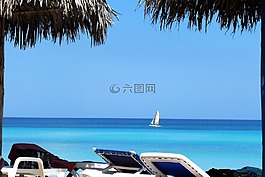 海灘,海,假期