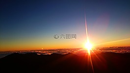 日出,哈雷阿卡拉,夏威夷