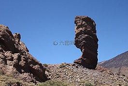 藍色,巖,特內里費島
