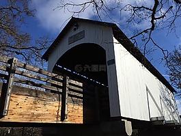 橋,俄勒岡,秋