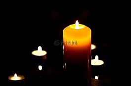 蜡烛,火焰,黑暗