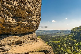 巖,撒克遜瑞士,易北河砂巖山