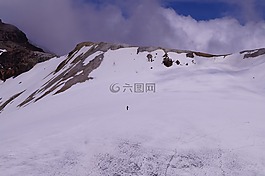 冰川,山,登山