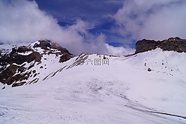 冰川,山,登山