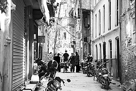 街道,摩托車,加德滿都