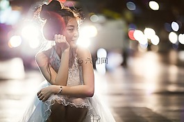 女孩,光,女子