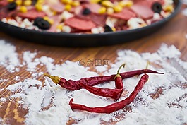 比薩餅,面團,面粉