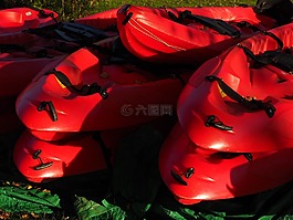 獨(dú)木舟,船,紅色