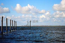 海,北海,云