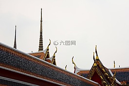 廟,屋頂,寶塔