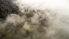 云層上方,霧,云