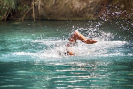 藍色,水,綠色