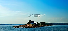 燈塔,海洋,島