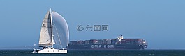 帆船,海,海洋