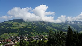 奧地利,山,看