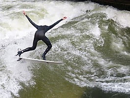 eisbach,冲浪者,冲浪