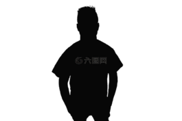 剪影,黑,男孩