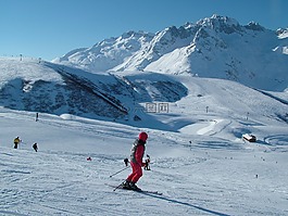 滑雪,valmorel,雪