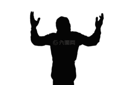 剪影,黑,男士