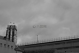 云,城市,天空