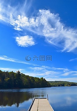 塢站,湖,天空