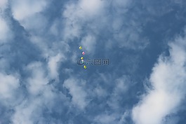 天空,气球,快乐
