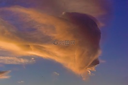 頭,天空,云