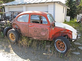 大眾甲殼蟲,車,老