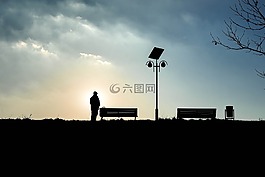 男子,單,尋找