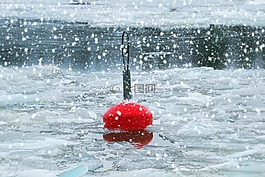 浮標,紅,海