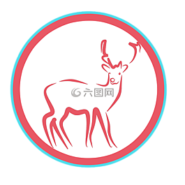 鹿,剪貼畫,不干膠標(biāo)簽