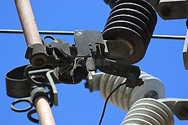 電纜,光,天空